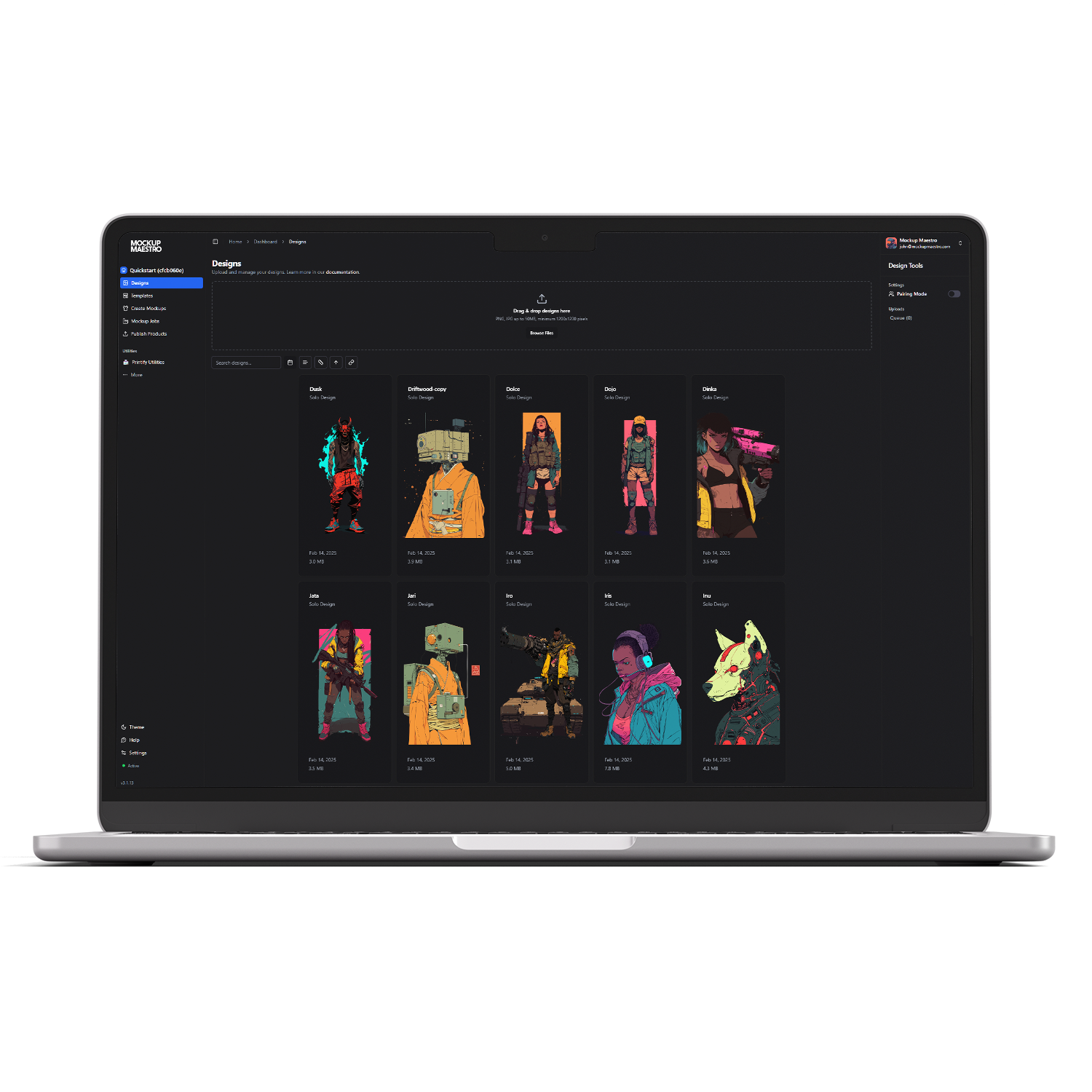 Mockup Maestro Interface